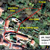Obavijest Istarski planinarski put, 2. dionica, planinarski put 10.02.00 (oznaka 200), izmjena kroz Trstenik (Ćićarija)